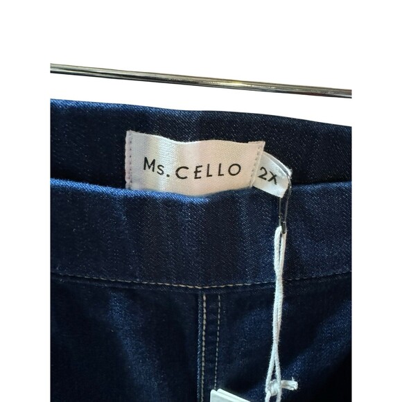 Cello Jeans Mid Rise Pull On Slit Hem Flare Jeans Comfort Stretch  2X NWT - Picture 6 of 15